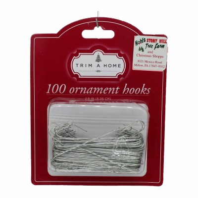 SILVER ORNAMENT HOOKS