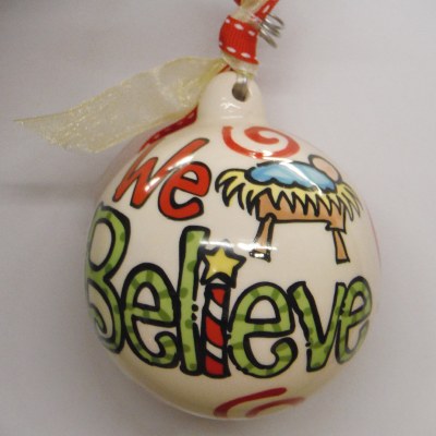 GLASS BALL "WE BELIEVE"