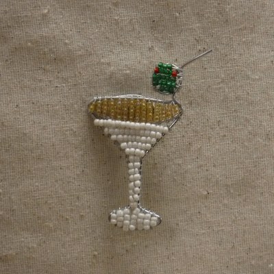 BEADED MARTINI MAGNET