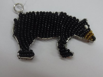 BLACK BEAR BEADED