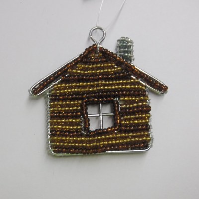 BEADED LOG CABIN
