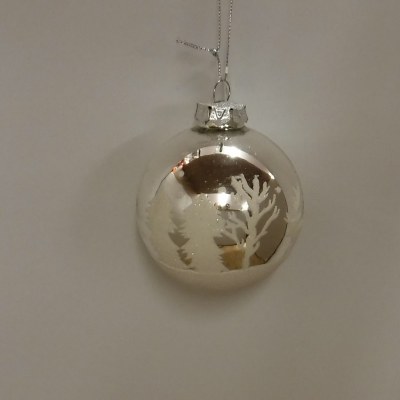 GLASS SILVER BALL