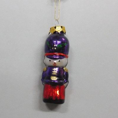 BLUE AND RED GLASS SOLDIER