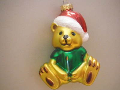 GLASS TEDDY BEAR