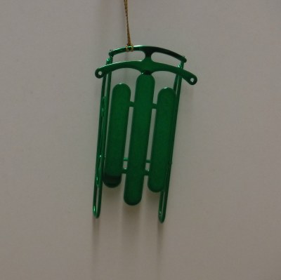 GREEN METAL SLED