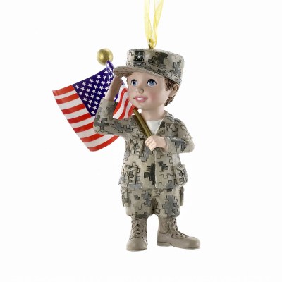 ARMY BOY WITH FLAG