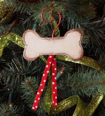 DOG BONE WITH RIBBON