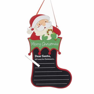 BLACK BOARD SANTA WITH CHALK