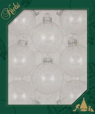 CLEAR GLASS BALLS SET OF 8