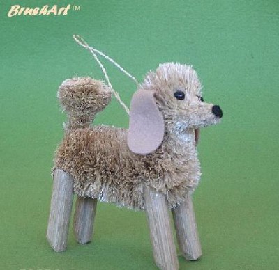 BRUSH ANIMAL TAN POODLE
