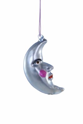 GLASS MOON WITH FACE