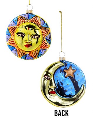 GLASS MOON WITH FACE