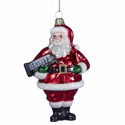 SANTA HOLDING HERSHEY BAR
