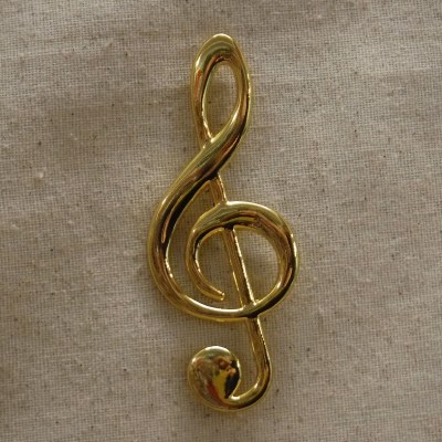 GOLD MUSIC NOTE MAGNET