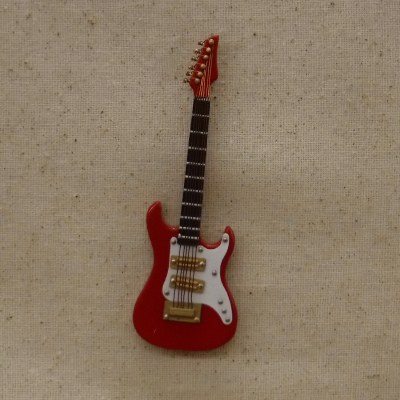 RED ELECTRIC GUITAR MAGNET