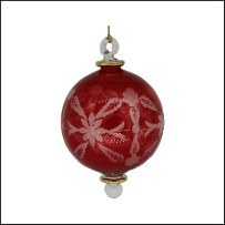 EGYPTIAN GLASS RED GLASS BALL