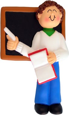 TEACHER WITH CHALK BOARD MALE