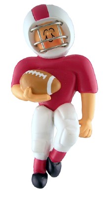FOOTBALL PLAYER IN RED UNIFORM