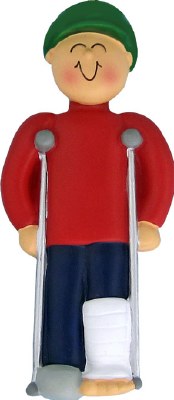 BOY ON CRUTCHES