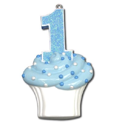 1ST BIRTHDAY BLUE CUPCAKE