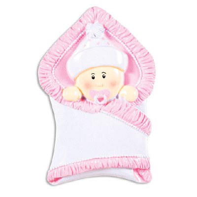 BABY GIRL SWADDLED IN BLANKET