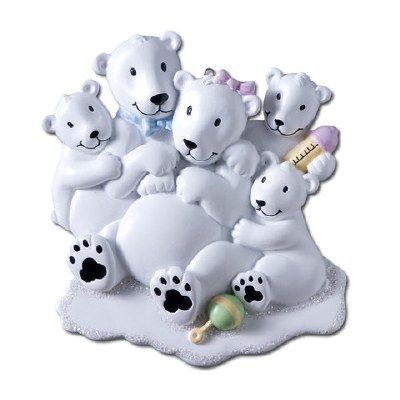 FAMILY OF 5 POLAR BEARS