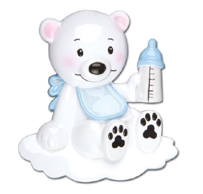 BABY BEAR WITH BOTTLE IN BLUE