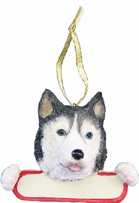 SIBERIAN HUSKY WITH NAME PLATE