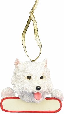 WESTIE WITH NAME PLATE