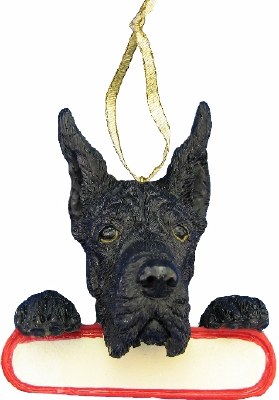 GREAT DANE BLACK WITH NAME PLATE