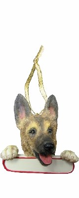 GERMAN SHEPHERD WITH NAME PLATE