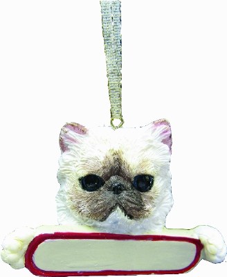 HIMALAYAN CAT WITH NAME PLATE