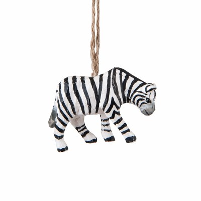 CARVED WOODEN ZEBRA