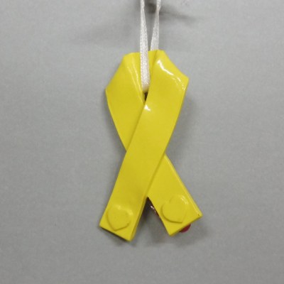 YELLOW RIBBON PIN/ORN