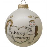 HAPPY ANNIVERSARY GLASS BALL