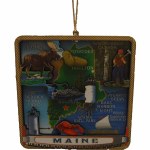 MAINE FIBERBOARD ORNAMENT