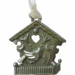 PEWTER BIRD HOUSE