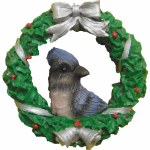 BLUE JAY IN A WREATH