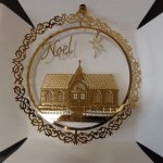 BRASS CHURCH WITH NOEL