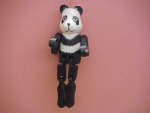WOOD CARVED PANDA WITH DANGLE LEGS