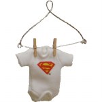 SUPERMAN TEE SHIRT ON CLOTHES HANGER