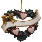 FAMILY OF 3 HEARTS IN A WREATH