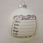 BIRTH GLASS BALL FOR GIRL