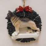 GERMAN SHEPHERD IN A WREATH