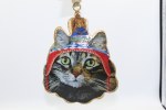 METAL CAT RED GREEN BLUE HAT