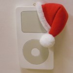 IPOD WITH SANTA HAT