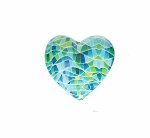 HEART BLUE GREEN MAGNET