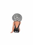 BLACK SKINNY LADY MAGNET