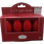 4 PK C9 REPLACEMENT BULBS RED