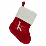 LETTER K MONOGRAM STOCKING